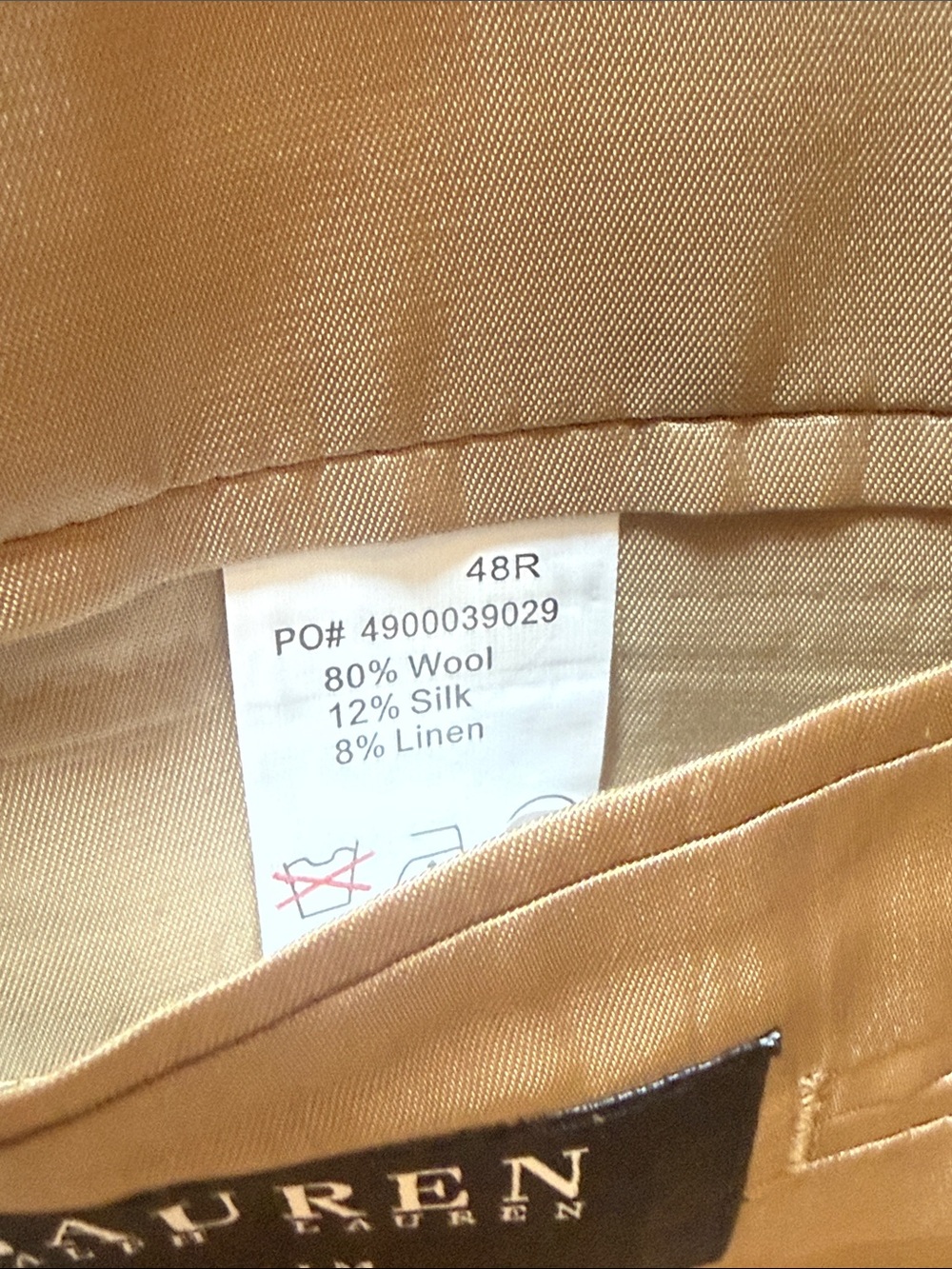 Lauren Ralph Lauren Tan Glen Plaid Sport Coat Blazer - Picture 4 of 9